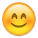 Emoji mit roten Wangen