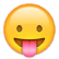 Emoji streckt die Zunge raus