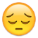 Trauriger Emoji mit Augen nach unten