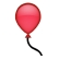Roter Luftballon Smiley